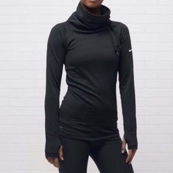 Nike Sweaters - Nike Pro Hyperwarm Dri-Fit Turtleneck Top in Black MEDIUM